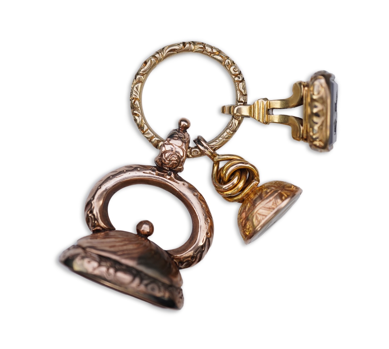 Three fob seals, 19th century